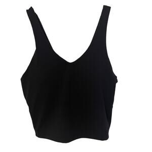 All in Motion Black Cropped Top XS NWT